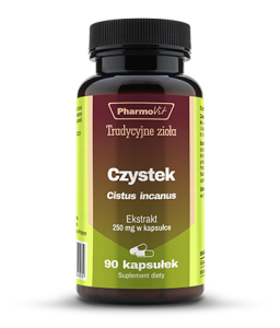 Czystek Cistus incanus 90 kapsułek - Wykazuje działanie przeciwutleniające - PHARMOVIT