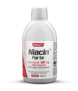 Niacin™ Forte Witamina B3 500ml - Utrzymanie prawidłowego metabolizmu energetycznego - PHARMOVIT