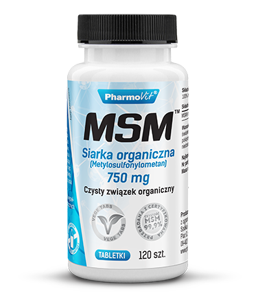 MSM 750mg Siarka organiczna 120 tabletek - PHARMOVIT.png