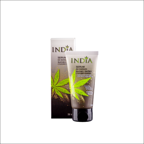 Serum do bardzo suchej skóry twarzy i dłoni 50ml z olejem konopnym - India Cosmetics.png