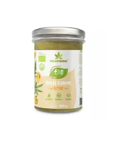 Białko konopne - ACTIV - kurkuma, imbir,  ashwaghanda, baobab, banan,  brokuł, szpinak,  burak, jarmuż, lucuma - HempKing.jpg