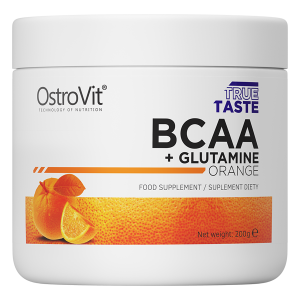 BCAA + Glutamina 200 g - smak pomarańcza - Ostrovit