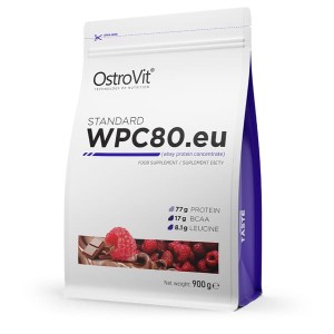 STANDARD WPC80.eu 900 g - koncentrat białka serwatkowego - smak czekoladowo-malinowy - Ostrovit