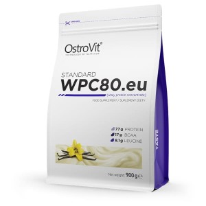 STANDARD WPC80.eu 900 g - koncentrat białka serwatkowego - smak waniliowy - Ostrovit
