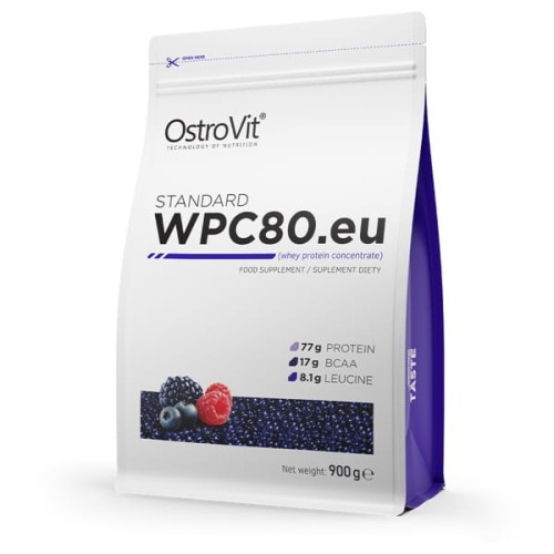 STANDARD WPC80.eu 900 g - koncentrat białka serwatkowego - smak owoców leśnych - Ostrovit.jpg
