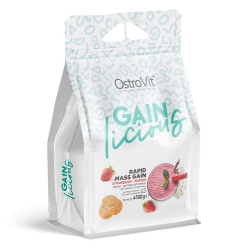 GAINlicious 4500 g - odżywka węglowodanowo-białkowa - smak truskawkowych wafelków - Ostrovit.jpg