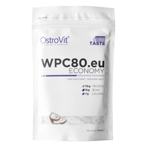 WPC80.eu ECONOMY 700 g - koncentrat białka serwatkowego - smak kokosowy - Ostrovit.jpg