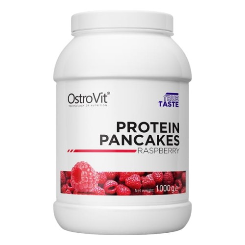 Protein Pancakes 1000 g - naleśniki na bazie mąki owsianej i koncentratu białka serwatkowego - smak malinowy - Ostrovit.jpg