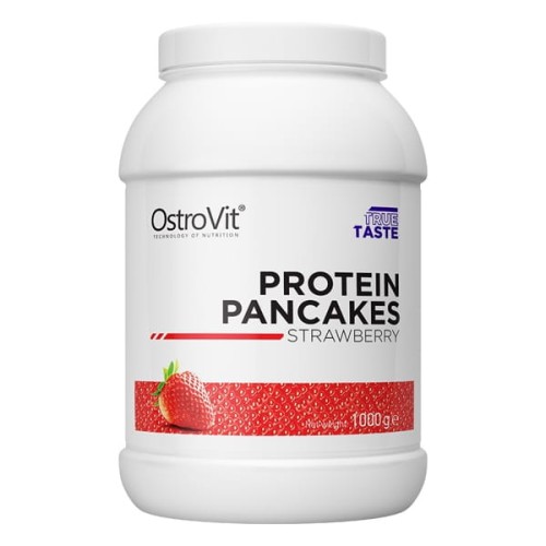 Protein Pancakes 1000 g - naleśniki na bazie mąki owsianej i koncentratu białka serwatkowego - smak truskawkowy - Ostrovit.jpg