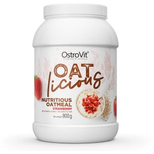OATlicious 800 g - smak truskawkowy - pożywna owsianka z liofilizowanymi owocami - Ostrovit