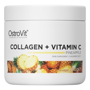 Kolagen + Witamina C 200 g - smak ananasowy - Ostrovit