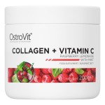 Kolagen + Witamina C 200 g - smak lemoniady malinowej z miętą - Ostrovit