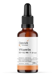 Witamina D3 + K2 MK-7 w kroplach 30 ml - Ostrovit