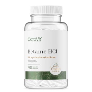 Betaina HCl 90 kapsułek - pomoże uregulować poziom kwasów żołądkowych - Ostrovit