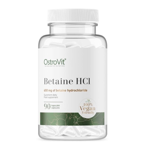 Betaina HCl 90 kapsułek - pomoże uregulować poziom kwasów żołądkowych - Ostrovit.jpg