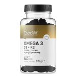 Omega 3 D3+K2 180 kapsułek - wspiera pracę serca i mózgu i kości - Ostrovit