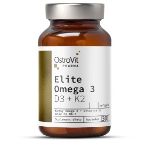 Ostrovit Pharma Elite Omega 3 D3+K2 30 kapsułek - wspiera pracę serca i mózgu i kości - Ostrovit