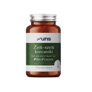Żeń-szeń koreański 500mg 90 kaps - wpływa na witalność organizmu - UNS