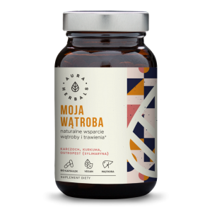 Moja Wątroba 60 kapsułek - Naturalne składniki wspierające wątrobę i układ trawienny - AURA HERBALS (NM)