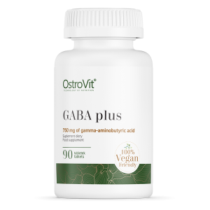 GABA plus 90 tabletek - działa odprężająco, jako naturalna „kołderka” na nasz mózg - Ostrovit
