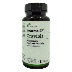 Graviola Flaszowiec miękkociernisty 90 kapsułek - Sproszkowane owoce gravioli - PHARMOVIT