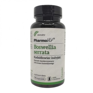 Kadzidłowiec indyjski 90 kapsułek - Boswellia serrata - Pomaga zachować zdrowie i elastyczność stawów - PHARMOVIT