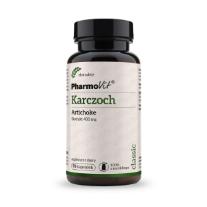 Karczoch Artichoke 90 kapsułek - Wspiera prawidłowe działanie wątroby oraz funkcje wydzielnicze nerek - PHARMOVIT