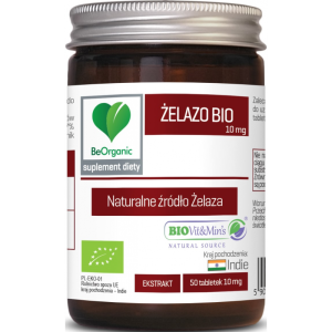 Żelazo BIO 10 mg 50 tabletek - BeOrganic