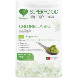Chlorella Bio w proszku 200g - BeOrganic