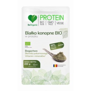 Białko konopne BIO w proszku 200g - BeOrganic