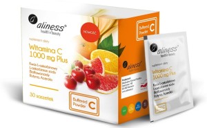 Witamina C 1000mg 30 Saszetek Kwas L-askorbinowy L-askorbinian Sodu Bioflawonoidy Rutyna Acerola - ALINESS