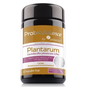 Probiobalance lactobacillus plantarum lp01 - 30 kaps. prebiotyk polisacharyd fibregum babka lancetowata - ALINESS