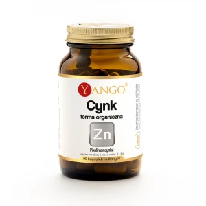 Cynk - forma organiczna 90 kapsułek - Prawidłowe funkcjonowanie układu odpornościowego - YANGO