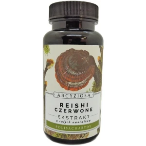 Reishi czerwone 50g - ekstrakt z całych owocników polisacharydy Ganoderma lucidum - ROKITNIK I PRZYJACIELE