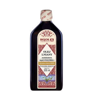 Olej lniany tłoczony na zimno 500 ml - BIOOIL