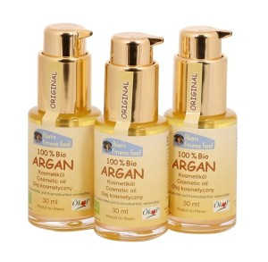 BIO Olej Arganowy kosmetyczny (30 ml) - Tłoczony na zimno z nieprażonych owoców - ELIKSIR MŁODOŚCI