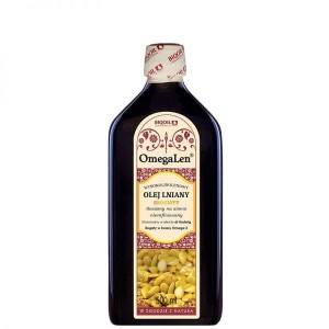 Olej lniany złocisty (złoty) 500 ml OmegaLen - BIOOIL