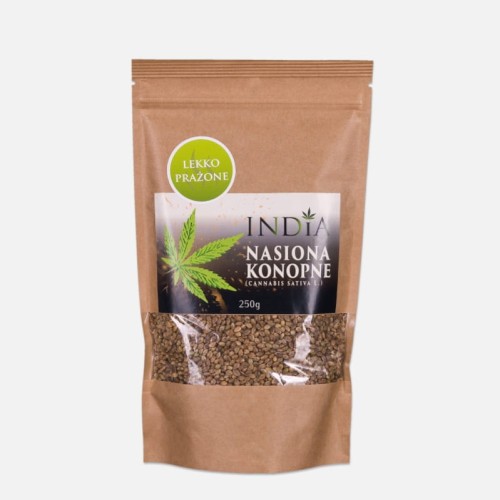 Nasiona konopne lekko prażone 250g pyszny, chrupiący i niskokaloryczny dodatek do Twojego posiłku! - India Cosmetics.jpg