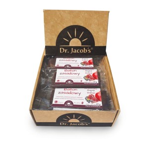 Baton Zasadowy opakowanie 20 sztuk - Proteiny, magnez, potas, cynk, witamina B12 - DR. JACOB'S