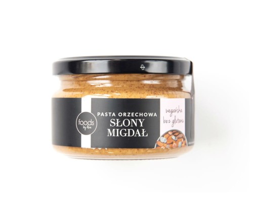 Pasta orzechowa Słony migdał 200g - 100% naturalnych składników - Foods by Ann.jpg