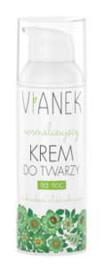 Normalizujący krem do twarzy na noc - Vianek