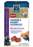 Cukierki z Miodem Manuka MGO™ 400+ i witaminą C, o smaku czarnej porzeczki - Manuka Health